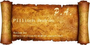 Pillisch András névjegykártya